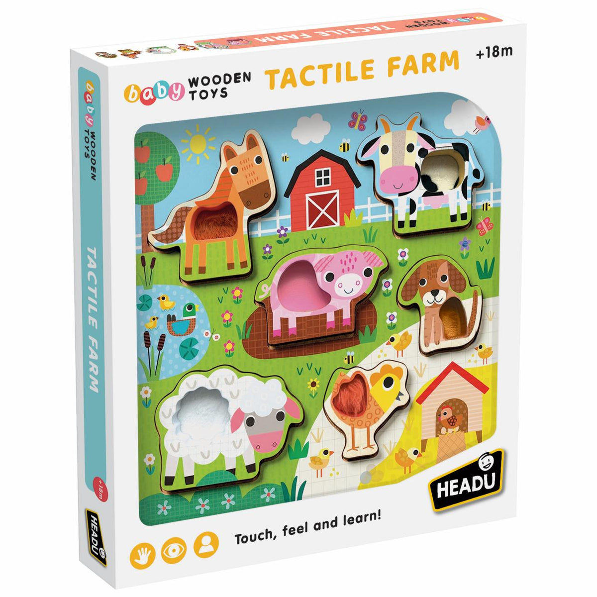 Baby Wooden Tactile Farm Fattoria Tattile in Legno