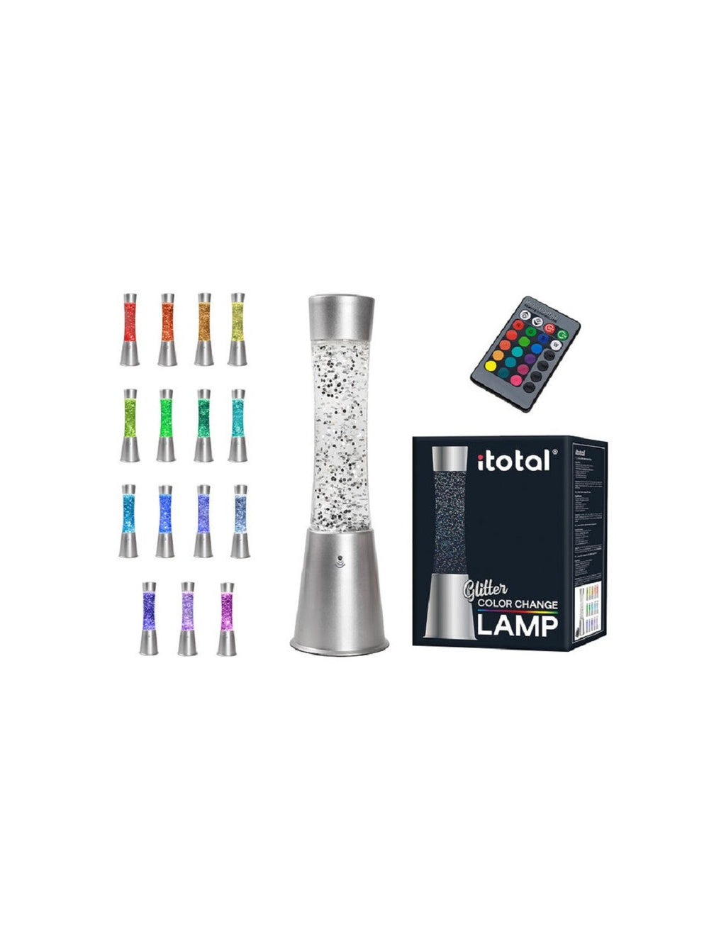 LAMPADA GLITTER GRAVITY CON LUCE CAMBIA COLORE