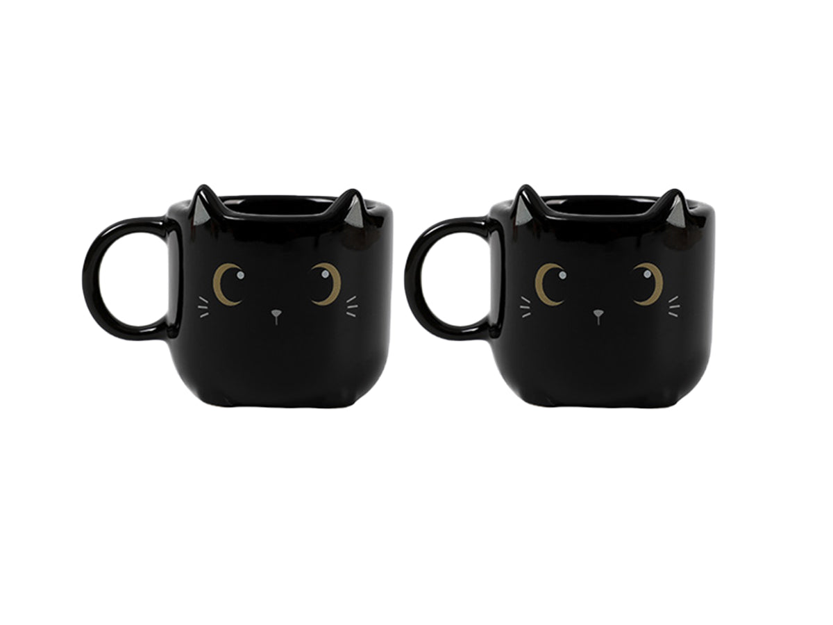 TAZZINA ESPRESSO BLACK CAT SET 2 PEZZI