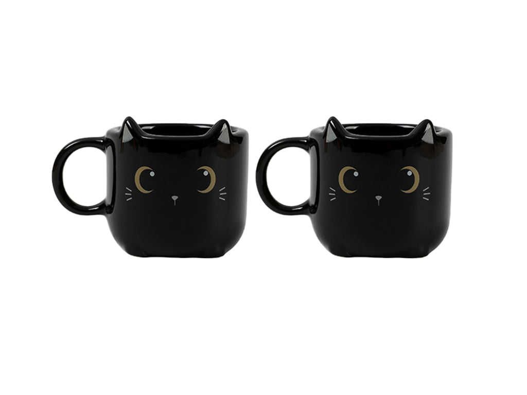 TAZZINA ESPRESSO BLACK CAT SET 2 PEZZI