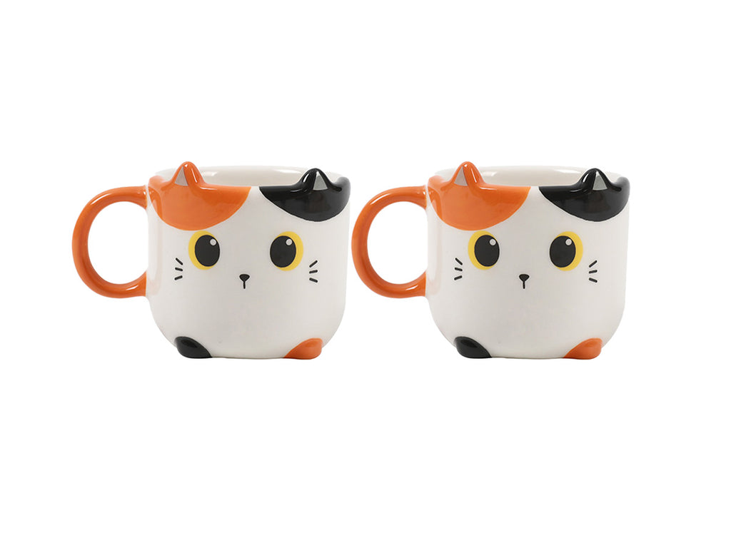 TAZZINA ESPRESSO ORANGE CAT SET 2PZ