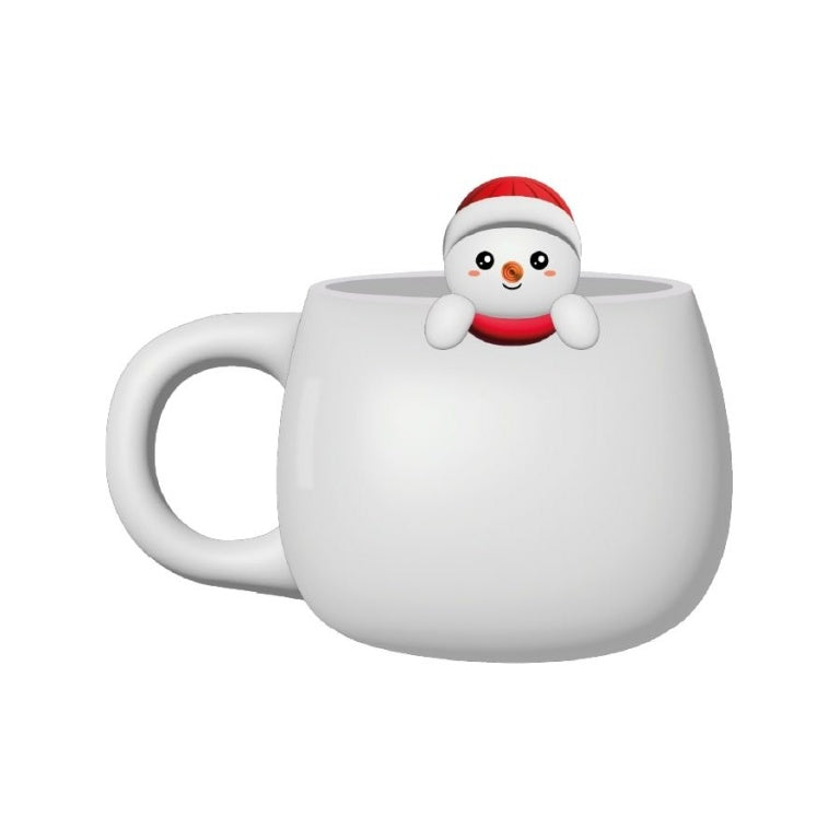 TAZZA IN CERAMICA CON CHARM SNOWMAN