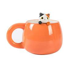 TAZZA IN CERAMICA CON CHARM ORANGE CAT