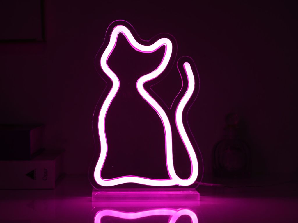 LAMPADA INSEGNA LED GATTO