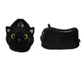 PANTOFOLE PLUSH BLACK CAT