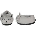 PANTOFOLE PLUSH GREY CAT