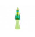 LAMPADA LAVA 36CMCON BASE VERDE LIQUIDO VERDE ECERA GIALLA
