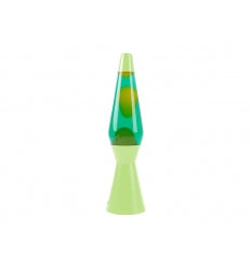 LAMPADA LAVA 36CMCON BASE VERDE LIQUIDO VERDE ECERA GIALLA