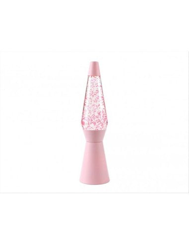 LAMPADA GLITTER SPACESHIP ROSA PASTELLO