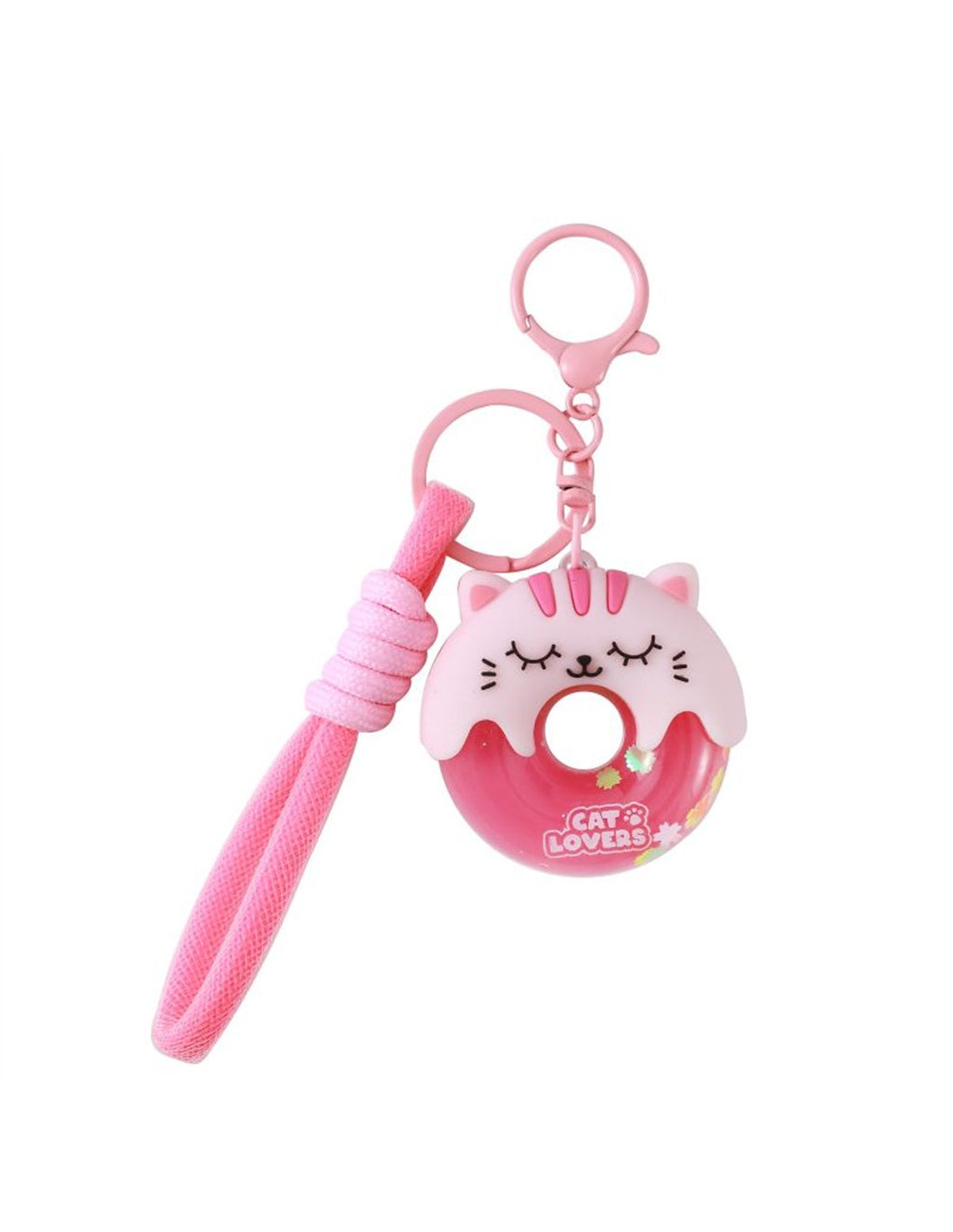 PORTACHIAVI DONUT GATTO ROSA