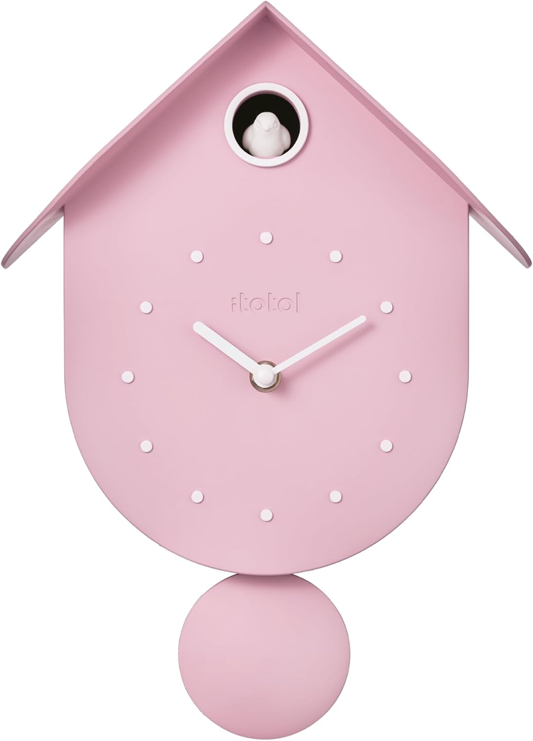 Orologio a Cucù Colorato da Parete con Uccellino ROSA PASTELLO