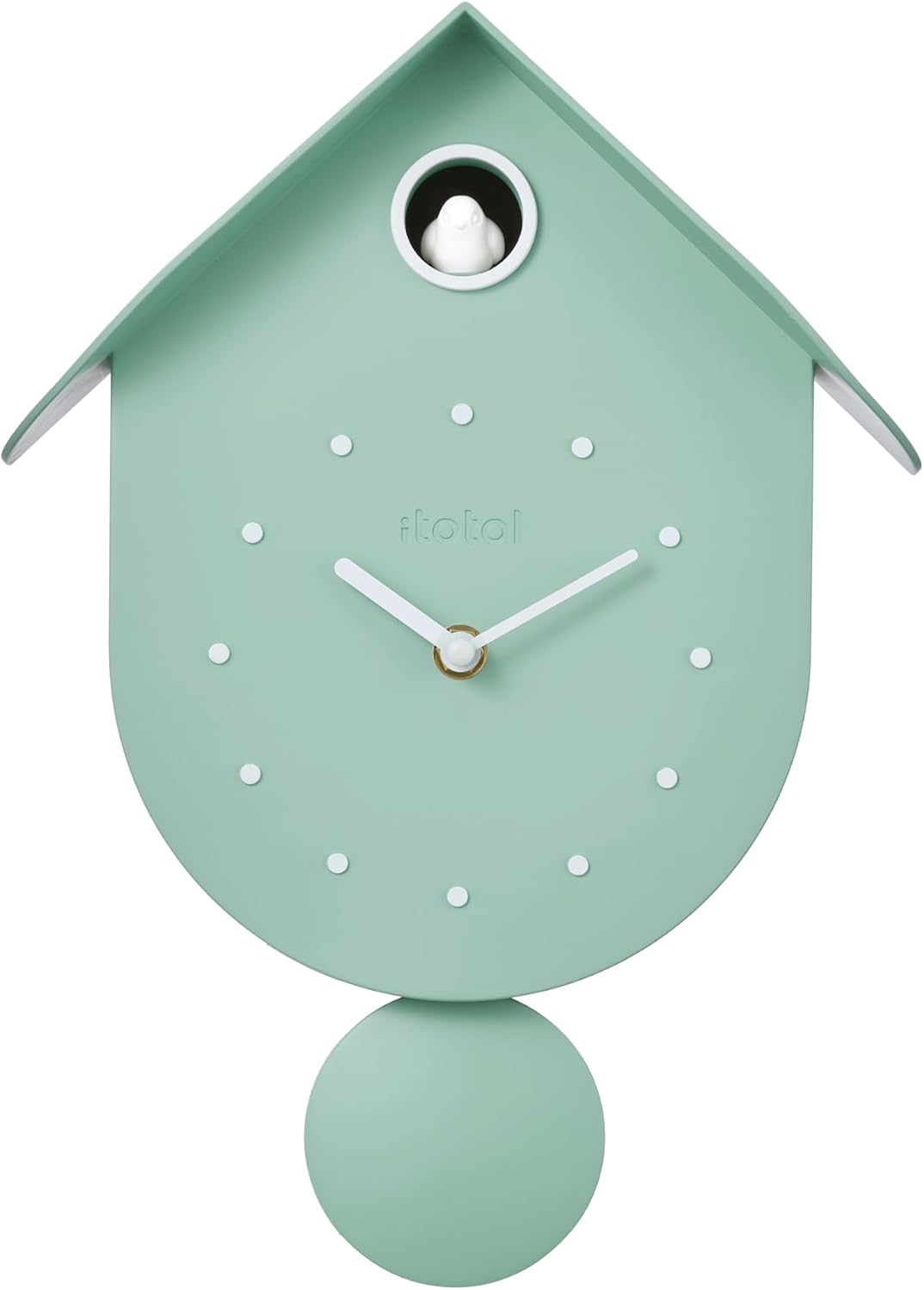 Orologio a Cucù Colorato da Parete con Uccellino VERDE PASTELLO