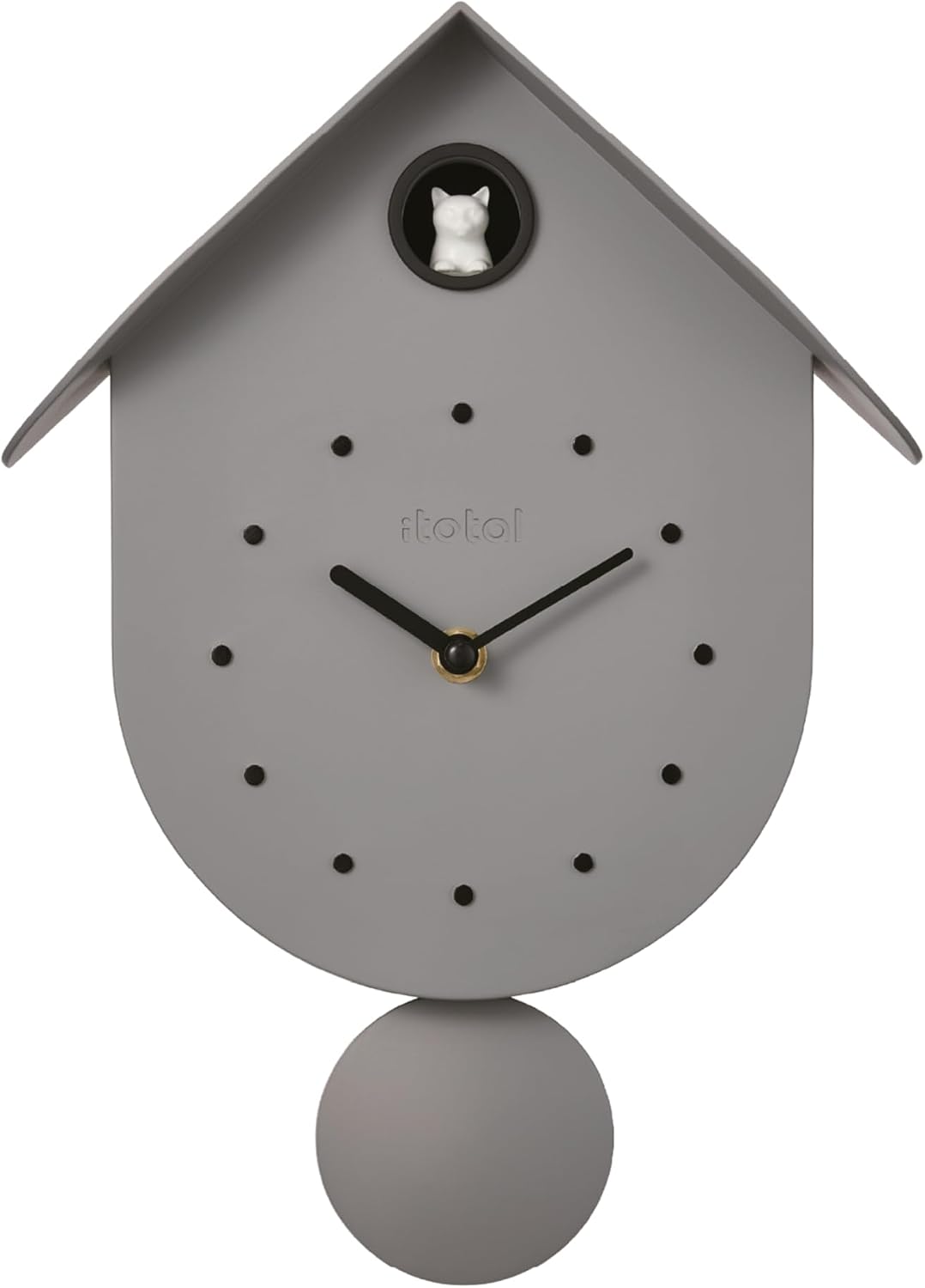 Orologio a Cucù Colorato da Parete GATTO GRIGIO