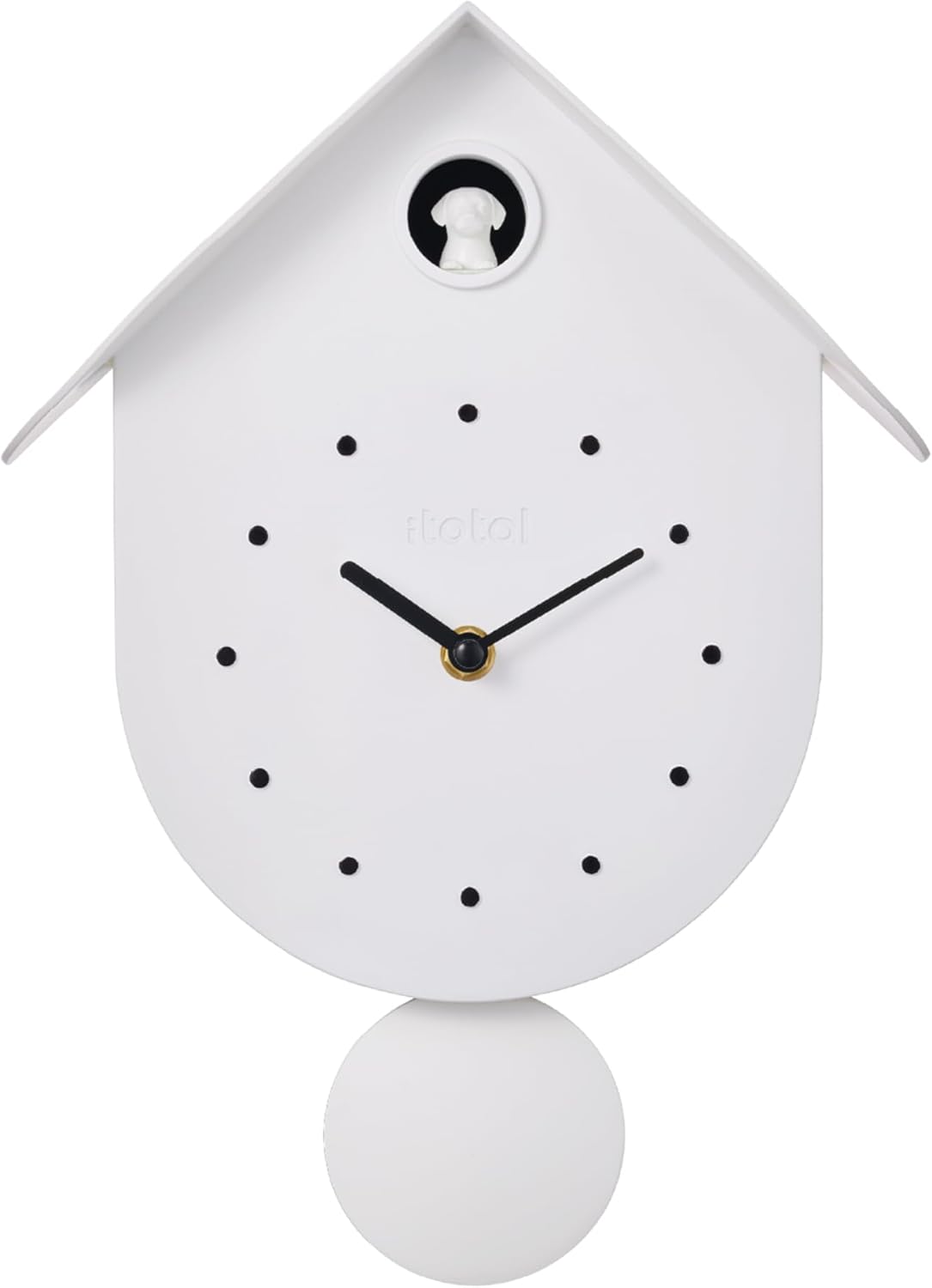 Orologio a Cucù Colorato da Parete con CANE BIANCO