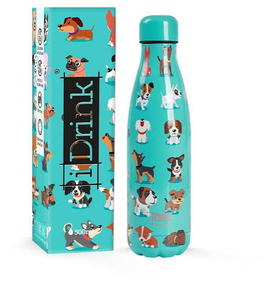 Borraccia Termica 500 ml con Stampa Cani  Acciaio Inox