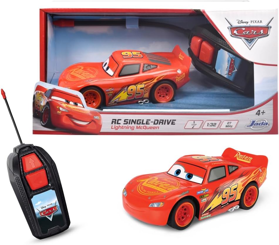 Cars Saetta McQueen 1:32 Velocità fino a 7 km/h, Auto Telecomandata Disney Pixar Cars