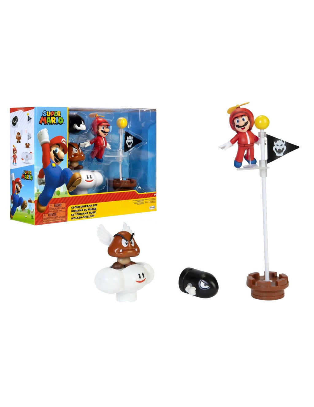 Super Mario Diorama Cloud con personaggi