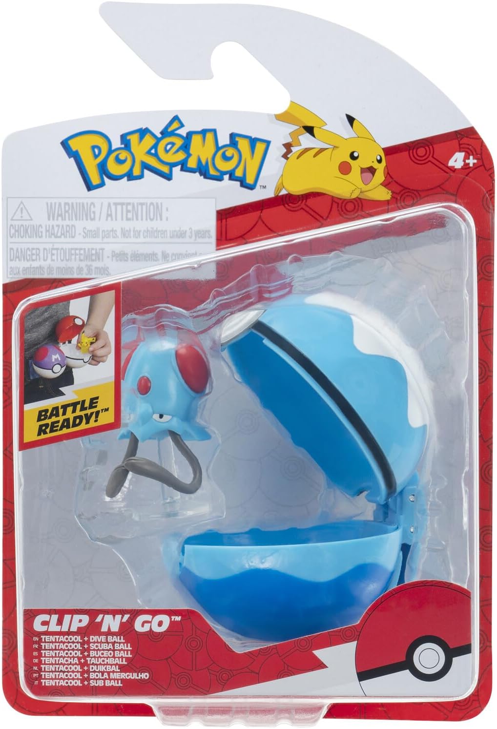 Pokemon Clip 'N' Go (Tentacool with Stand with Dive Ball) W20