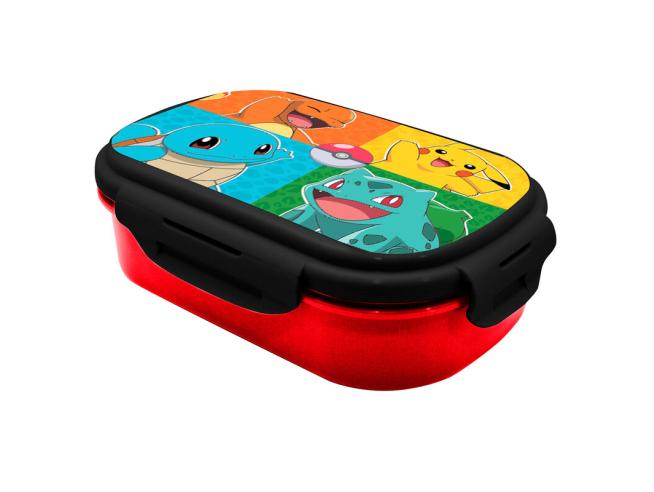 PORTA MERENDA RETTANGOLARE CON POSATE POKEMON