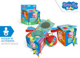CUBO TEXTURAS Y ACTIVIDADES PEPPA PIG- EN ESTUDIO