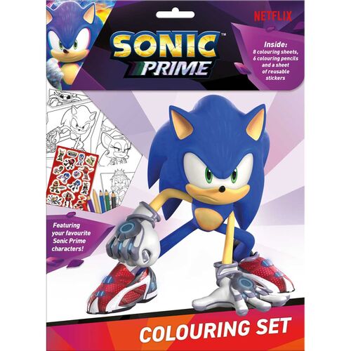 Set con Matite e Disegni da Colorare SONIC