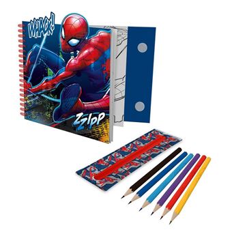 Spiderman Notebook con Astuccio e Colori