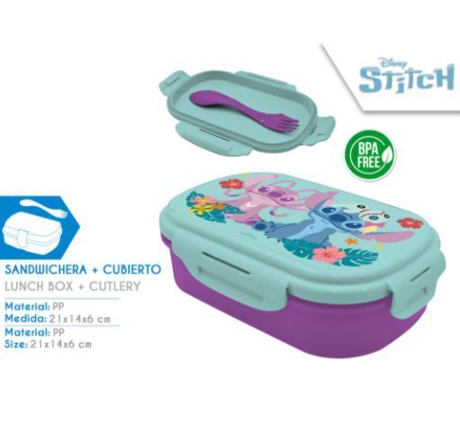 PORTA MERENDA STITCH CON POSATE