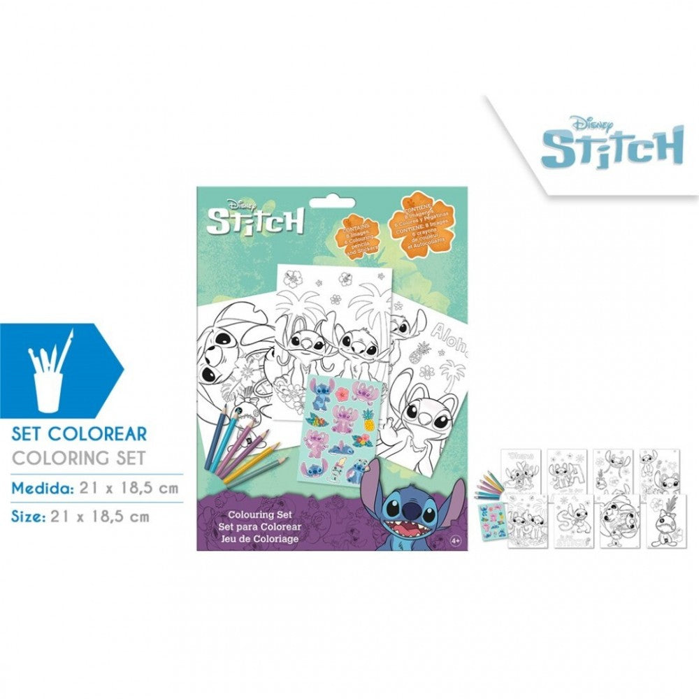 SET COLORI E STICKERS STITCH
