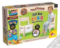 Montessori Wood Toy Box Chair