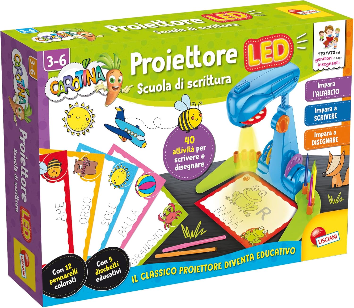 Carotina proiettore led scuola di scrittura