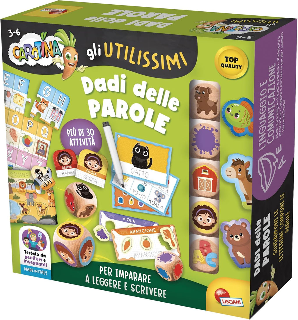 CAROTINA GLI UTILISSIMI DADI EDUCATIVI IL GIOCO DELLE PAROLE