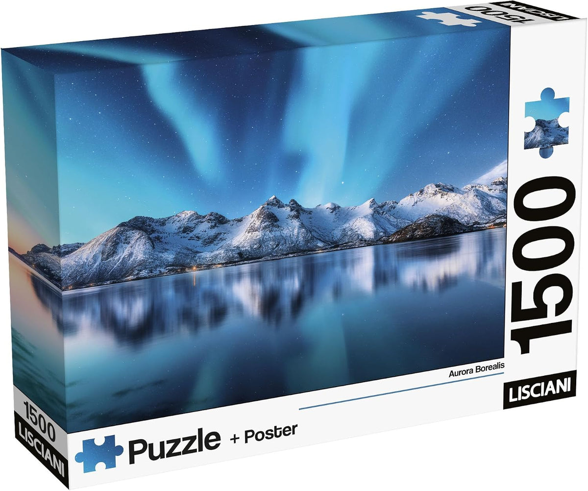Puzzle + poster Aurora Borealis 1500