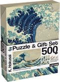 Hokusai puzzle 500PZ & gift set art the great wave