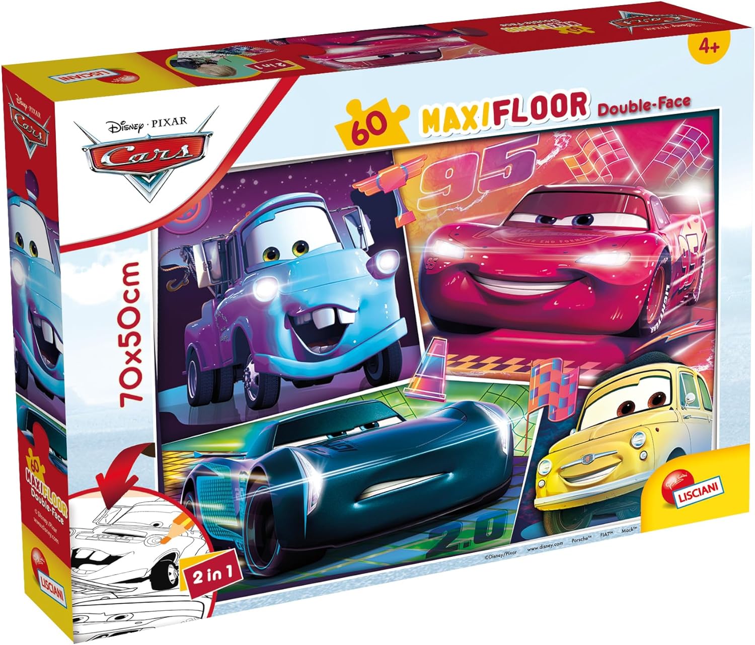 DISNEY PUZZLE MAXI FLOOR 60PZ CARS CHALLENGE