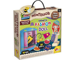 Montessori Wood Magnetic fashion doll