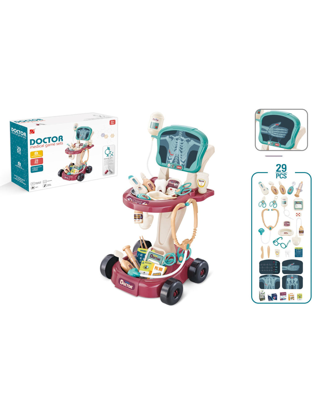 CARRELLO DOTTORE 29 ACCESSORI