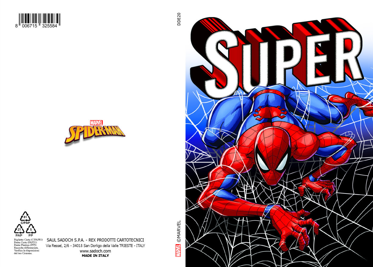 BIGLIETTO METAL SPIDERMAN CON FOIL 5584