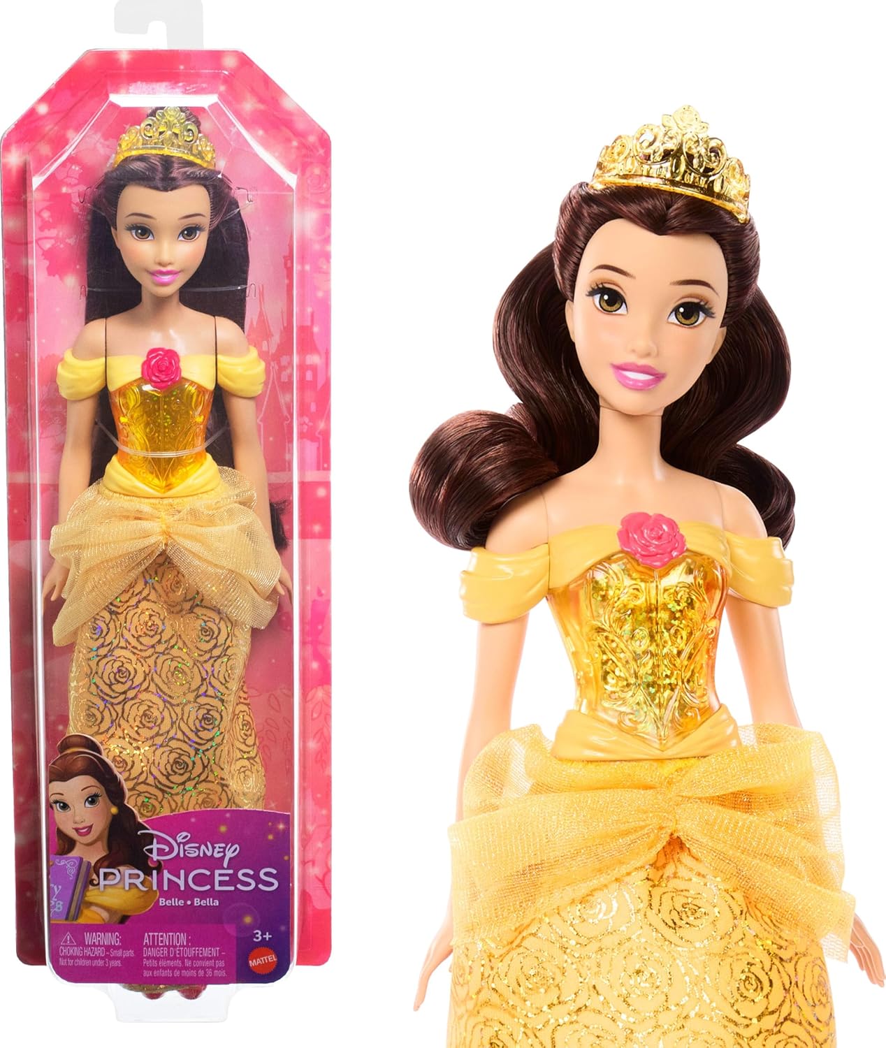 Princess - Belle bambola con capi e accessori scintillanti