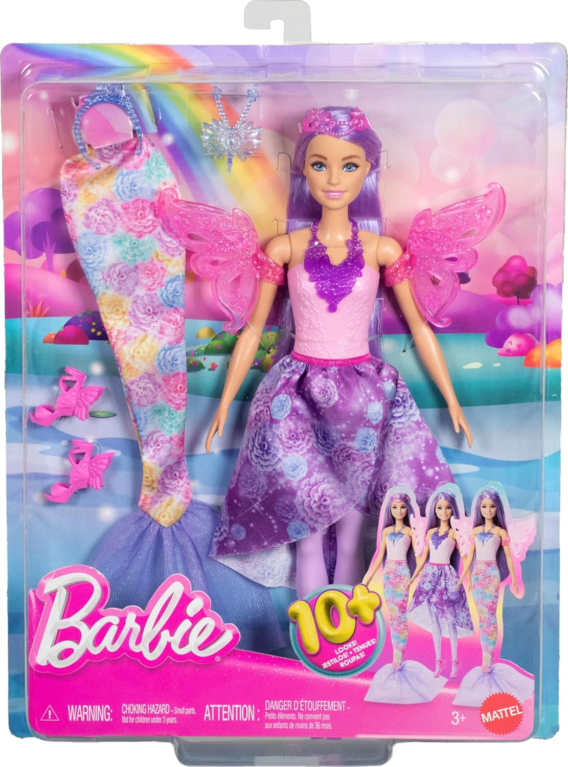 Barbie Fantasy Fashion, con abiti e 8 accessori inclusi per creare 10 look