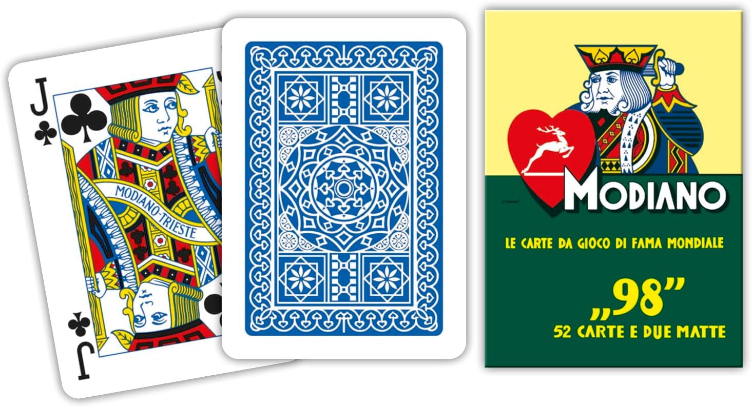Modiano 300252 Poker 98, Carte da Gioco BLU
