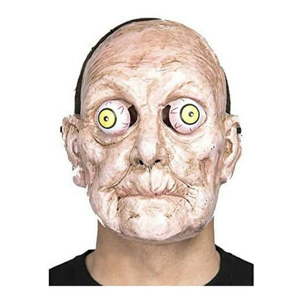 MASCHERA ANZIANO CON OCCHI CON MOLLA