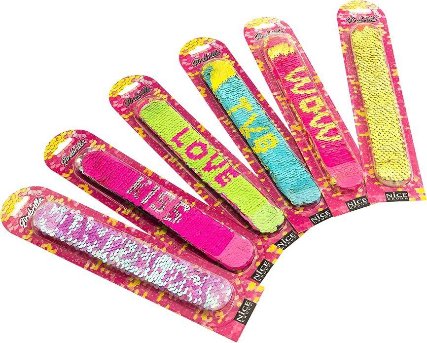 Girabrilla - Nice Group Bracciali FLUO in paillettes ASSORTITI