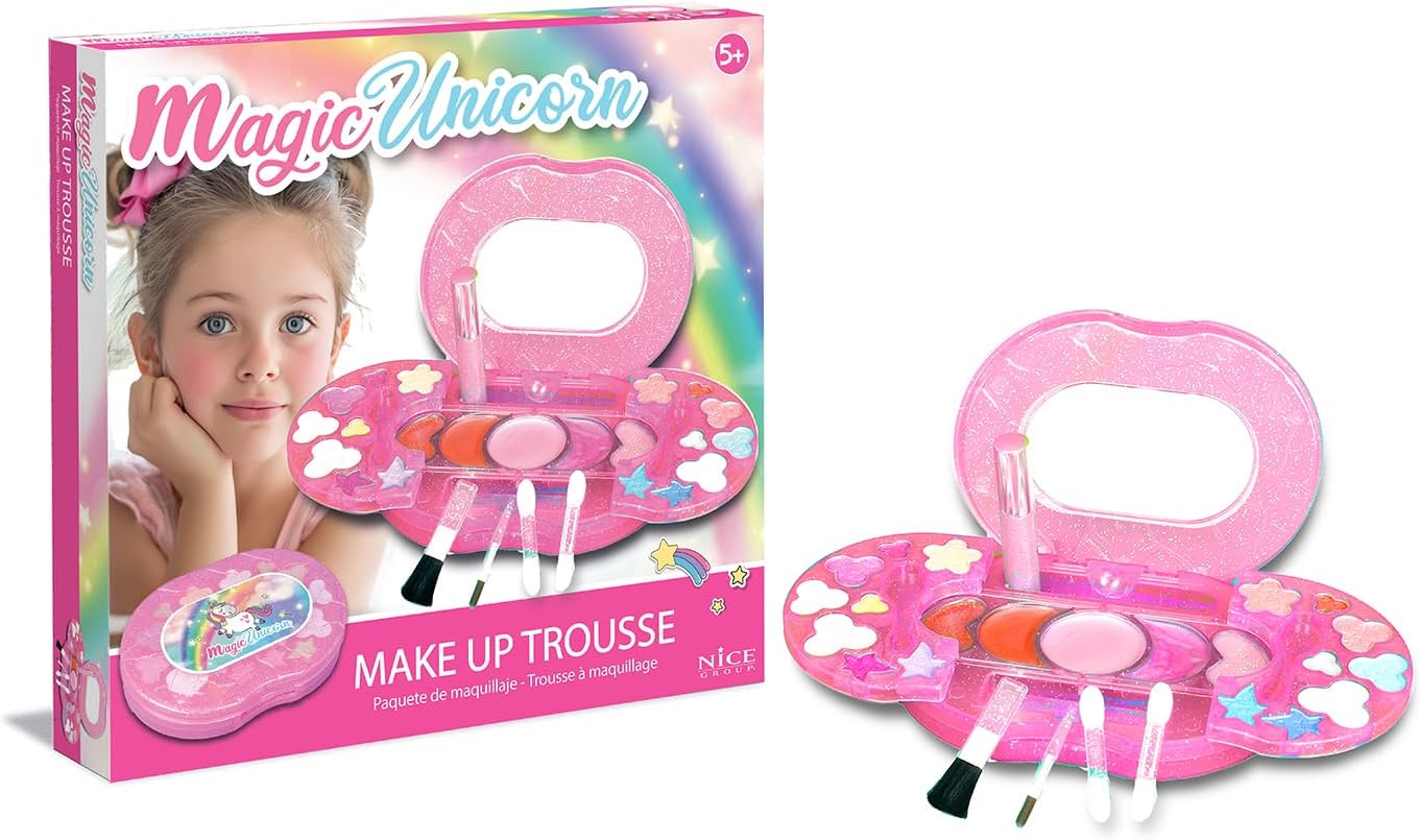 Magic Unicorn 1 Travel Trousse con Trucchi, Ombretti e Lucidalabbra