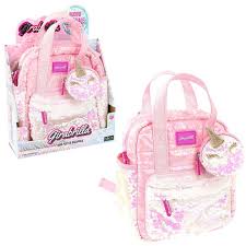 Girabrilla Zainetto Puffer Unicorno con Paillettes BIANCO