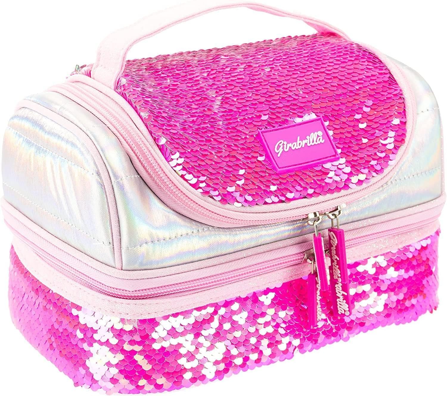 GIRABRILLA PUFFER LUNCH BOX/BEAUTY CASE FUCSIA