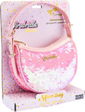Girabrilla Moon Bag, 1 Borsa in stile Tweed con Paillettes Reversibili