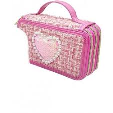 GIRABRILLA ASTUCCIO TWEED 3 LIVELLI FUCSIA