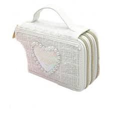 GIRABRILLA ASTUCCIO TWEED 3 LIVELLI BIANCO