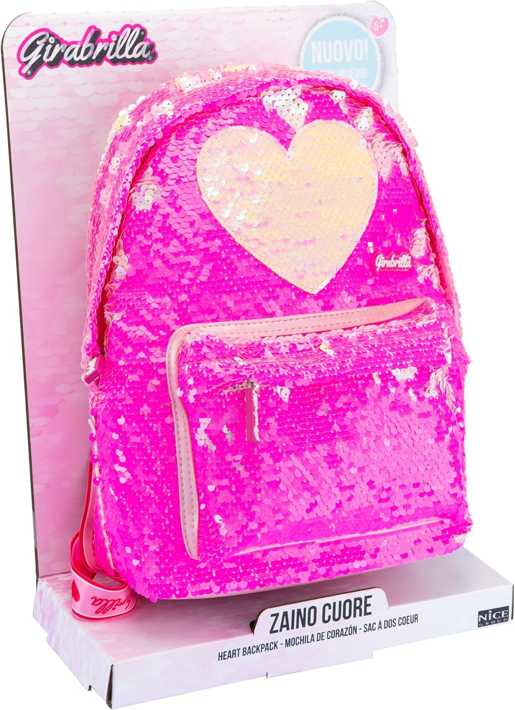 Girabrilla ZAINO  Heart Backpack, Colore Magenta, 19096