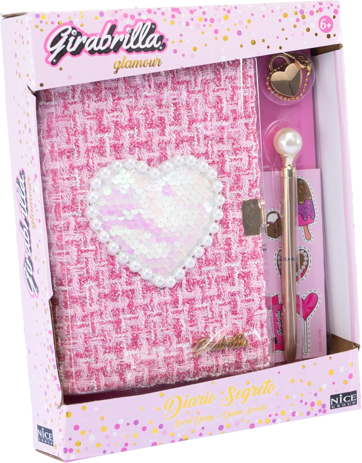 Girabrilla Tweed Diario Segreto, Colore Rosa, Taglia